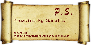 Pruzsinszky Sarolta névjegykártya